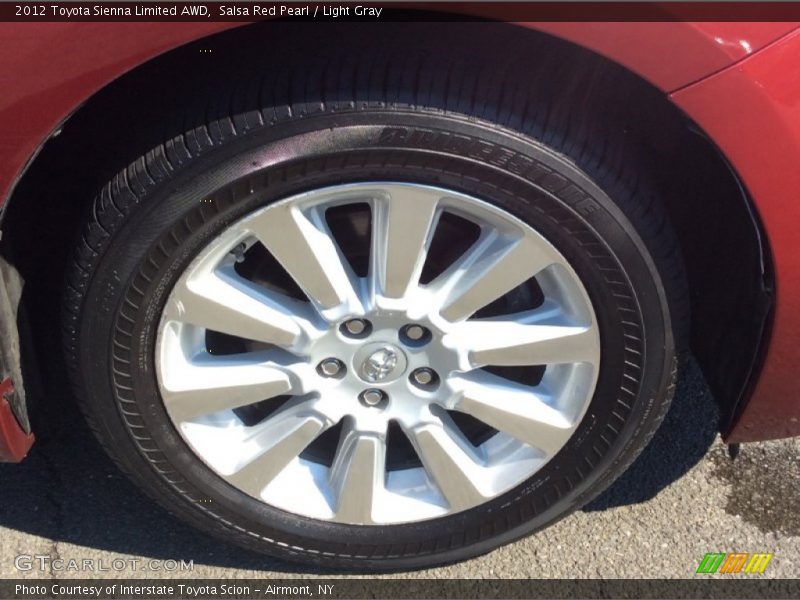 Salsa Red Pearl / Light Gray 2012 Toyota Sienna Limited AWD