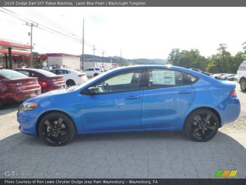 Laser Blue Pearl / Black/Light Tungsten 2016 Dodge Dart SXT Rallye Blacktop