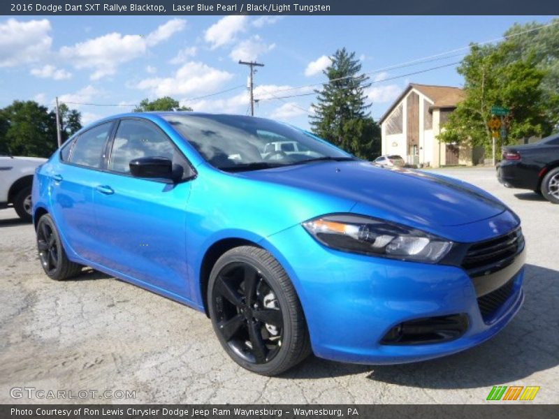 Laser Blue Pearl / Black/Light Tungsten 2016 Dodge Dart SXT Rallye Blacktop