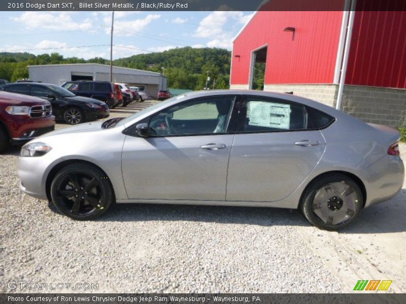 Billet Silver Metallic / Black/Ruby Red 2016 Dodge Dart SXT