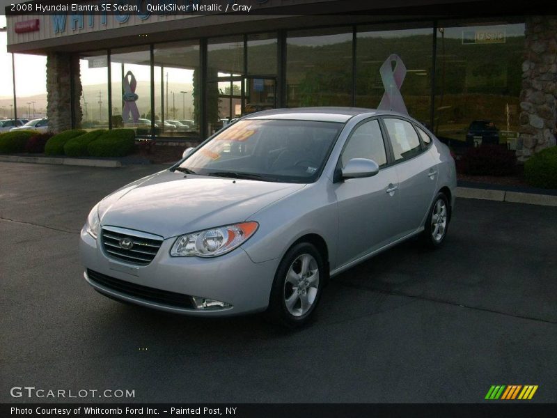 QuickSilver Metallic / Gray 2008 Hyundai Elantra SE Sedan