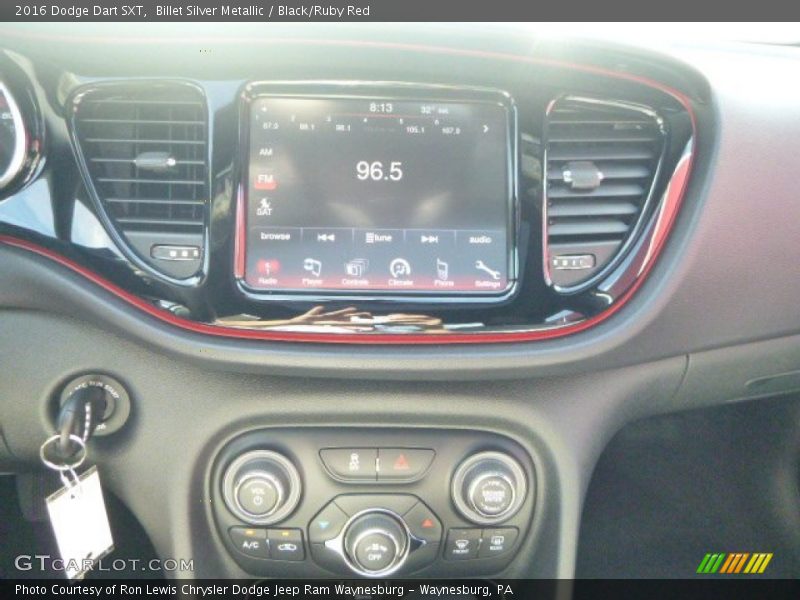 Billet Silver Metallic / Black/Ruby Red 2016 Dodge Dart SXT