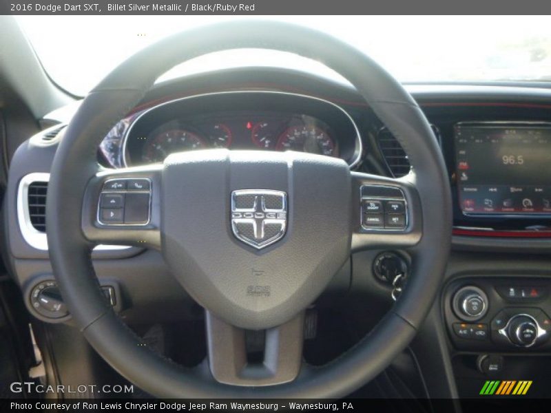 Billet Silver Metallic / Black/Ruby Red 2016 Dodge Dart SXT