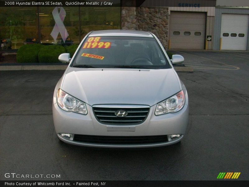 QuickSilver Metallic / Gray 2008 Hyundai Elantra SE Sedan