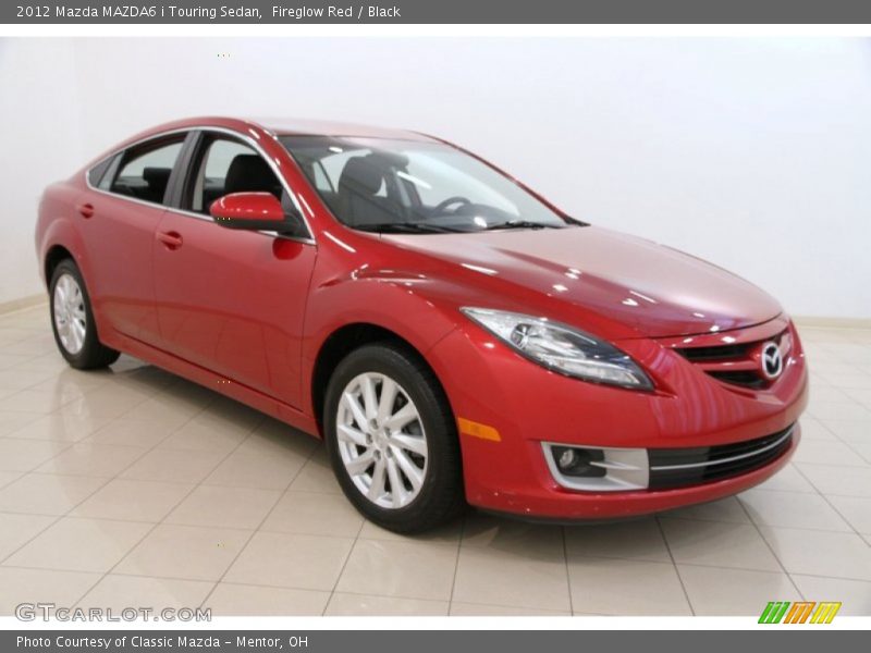 Fireglow Red / Black 2012 Mazda MAZDA6 i Touring Sedan