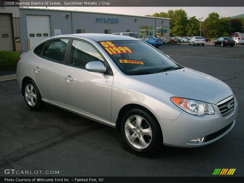 QuickSilver Metallic / Gray 2008 Hyundai Elantra SE Sedan