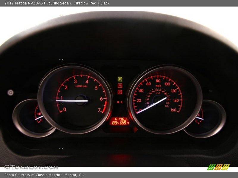 Fireglow Red / Black 2012 Mazda MAZDA6 i Touring Sedan