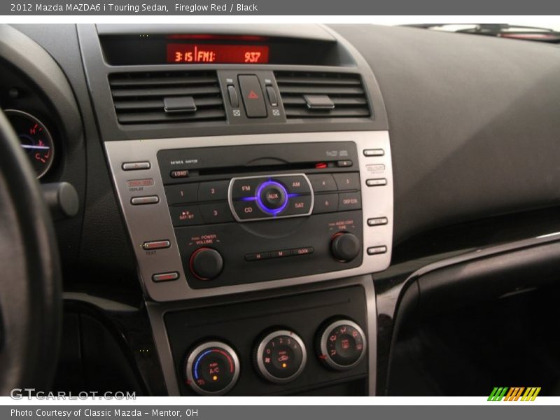 Fireglow Red / Black 2012 Mazda MAZDA6 i Touring Sedan