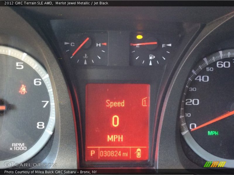 Merlot Jewel Metallic / Jet Black 2012 GMC Terrain SLE AWD