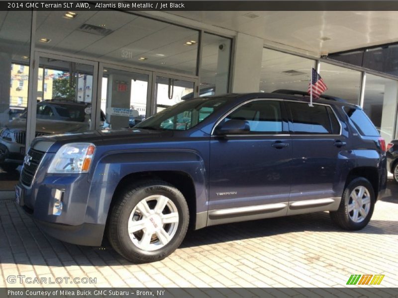 Atlantis Blue Metallic / Jet Black 2014 GMC Terrain SLT AWD