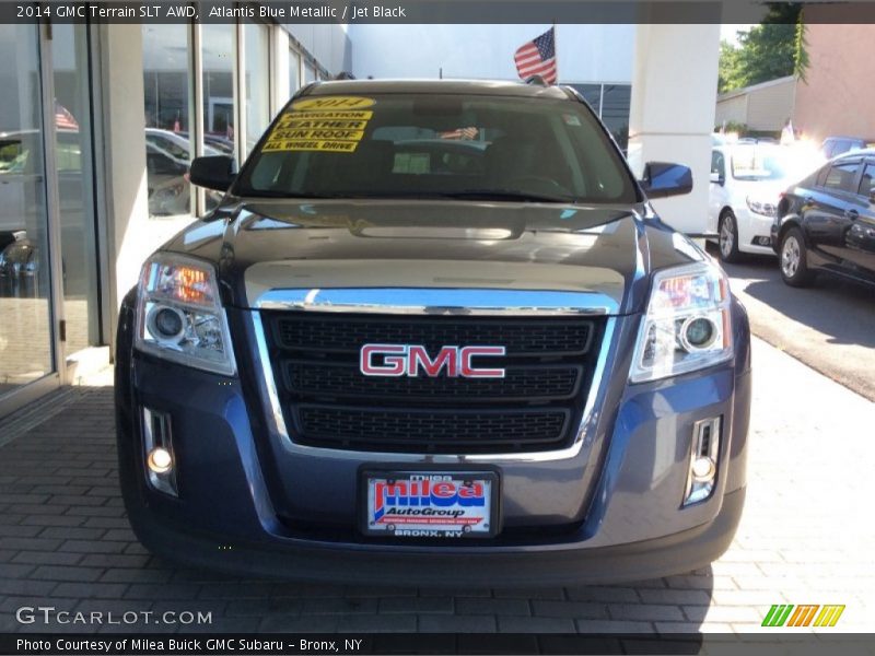 Atlantis Blue Metallic / Jet Black 2014 GMC Terrain SLT AWD