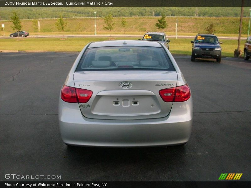 QuickSilver Metallic / Gray 2008 Hyundai Elantra SE Sedan