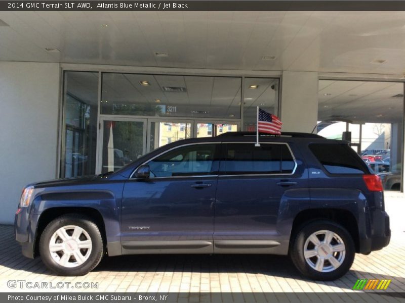 Atlantis Blue Metallic / Jet Black 2014 GMC Terrain SLT AWD