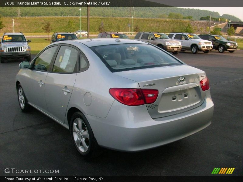 QuickSilver Metallic / Gray 2008 Hyundai Elantra SE Sedan