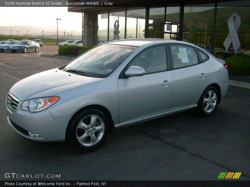 QuickSilver Metallic / Gray 2008 Hyundai Elantra SE Sedan