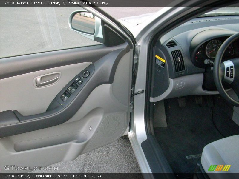QuickSilver Metallic / Gray 2008 Hyundai Elantra SE Sedan