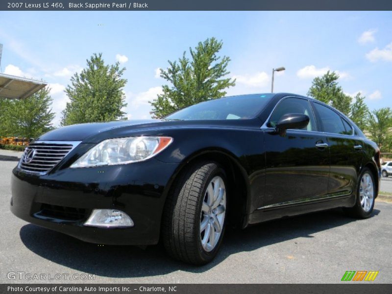 Black Sapphire Pearl / Black 2007 Lexus LS 460