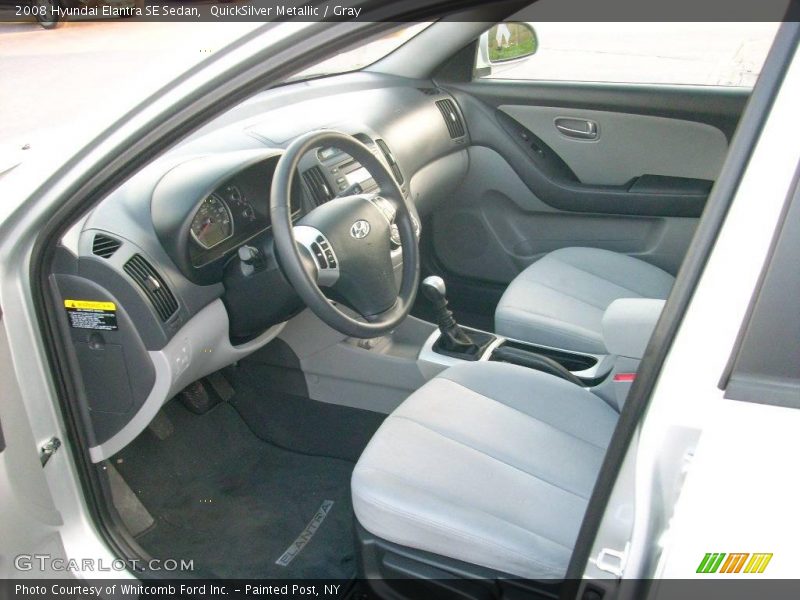 QuickSilver Metallic / Gray 2008 Hyundai Elantra SE Sedan