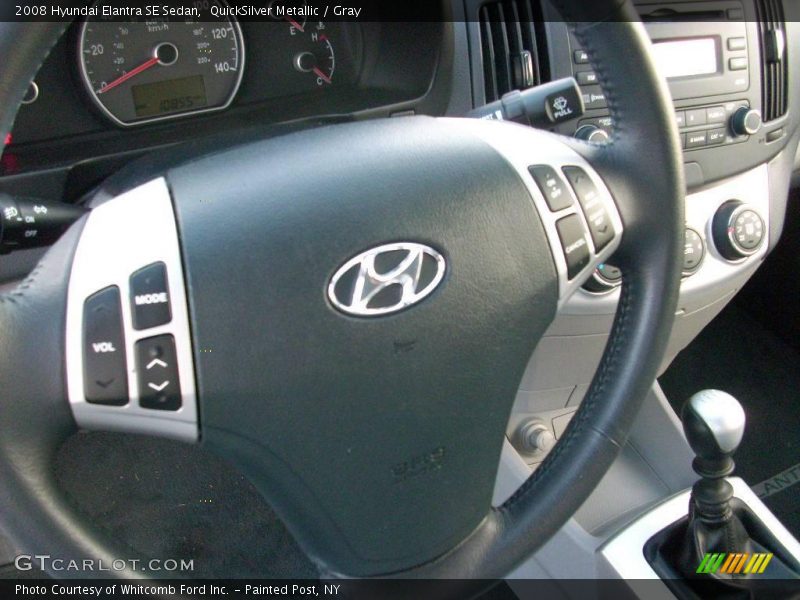 QuickSilver Metallic / Gray 2008 Hyundai Elantra SE Sedan