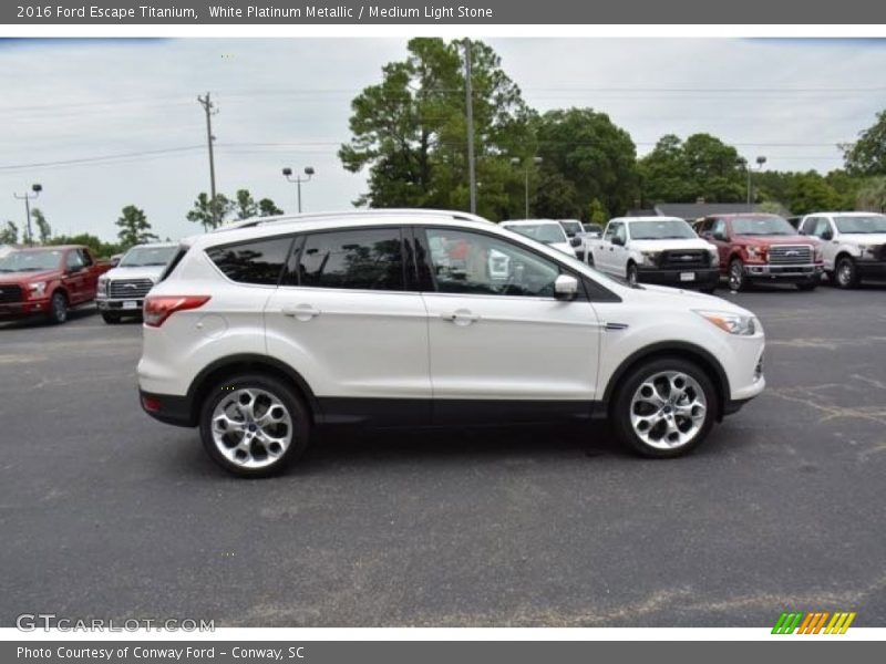 White Platinum Metallic / Medium Light Stone 2016 Ford Escape Titanium