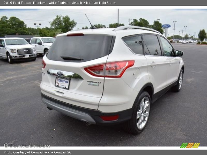 White Platinum Metallic / Medium Light Stone 2016 Ford Escape Titanium