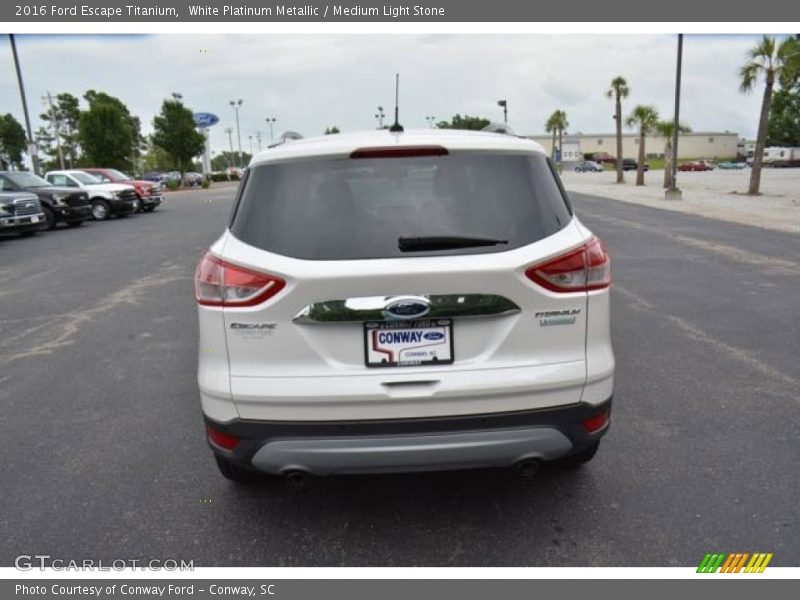 White Platinum Metallic / Medium Light Stone 2016 Ford Escape Titanium