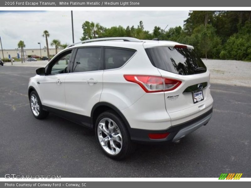 White Platinum Metallic / Medium Light Stone 2016 Ford Escape Titanium