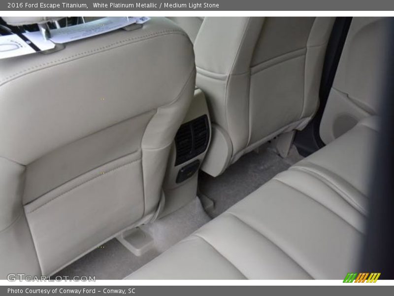 White Platinum Metallic / Medium Light Stone 2016 Ford Escape Titanium