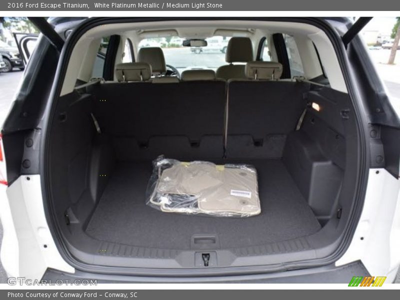 White Platinum Metallic / Medium Light Stone 2016 Ford Escape Titanium