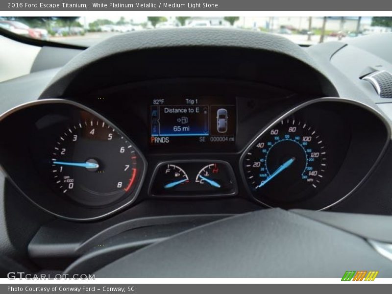 White Platinum Metallic / Medium Light Stone 2016 Ford Escape Titanium