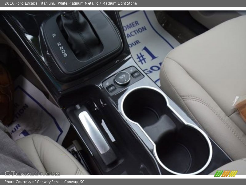 White Platinum Metallic / Medium Light Stone 2016 Ford Escape Titanium