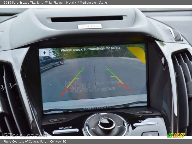White Platinum Metallic / Medium Light Stone 2016 Ford Escape Titanium