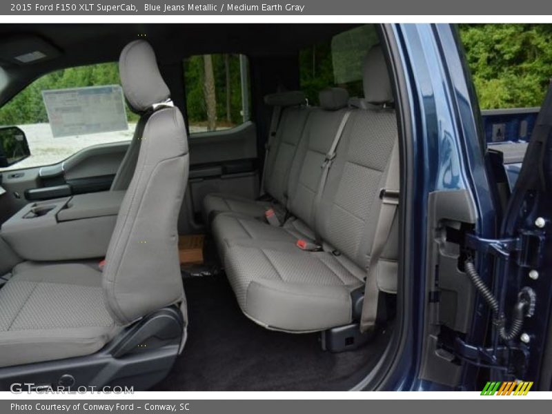 Blue Jeans Metallic / Medium Earth Gray 2015 Ford F150 XLT SuperCab