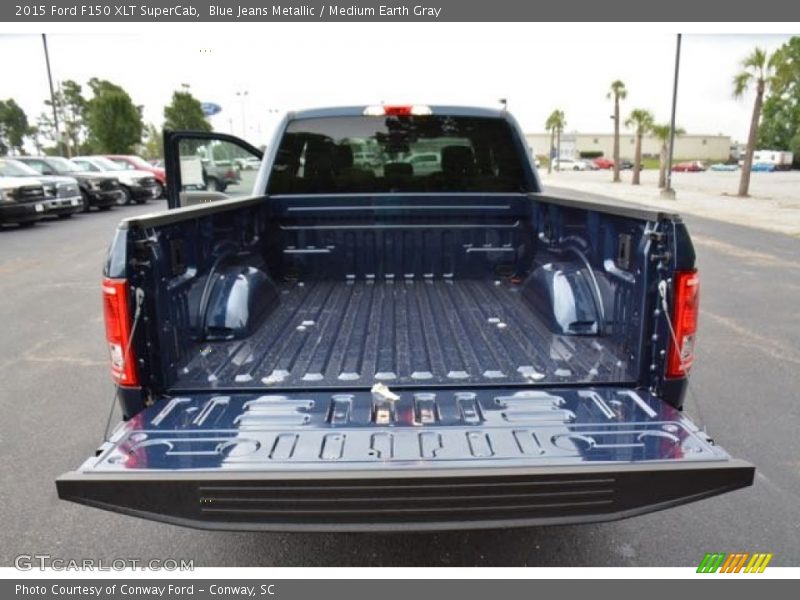 Blue Jeans Metallic / Medium Earth Gray 2015 Ford F150 XLT SuperCab