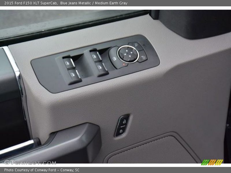 Blue Jeans Metallic / Medium Earth Gray 2015 Ford F150 XLT SuperCab