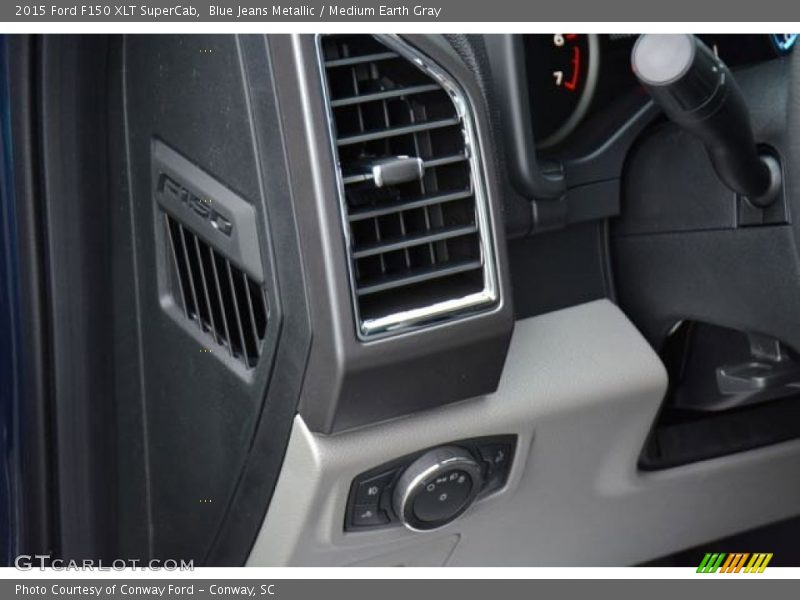 Blue Jeans Metallic / Medium Earth Gray 2015 Ford F150 XLT SuperCab