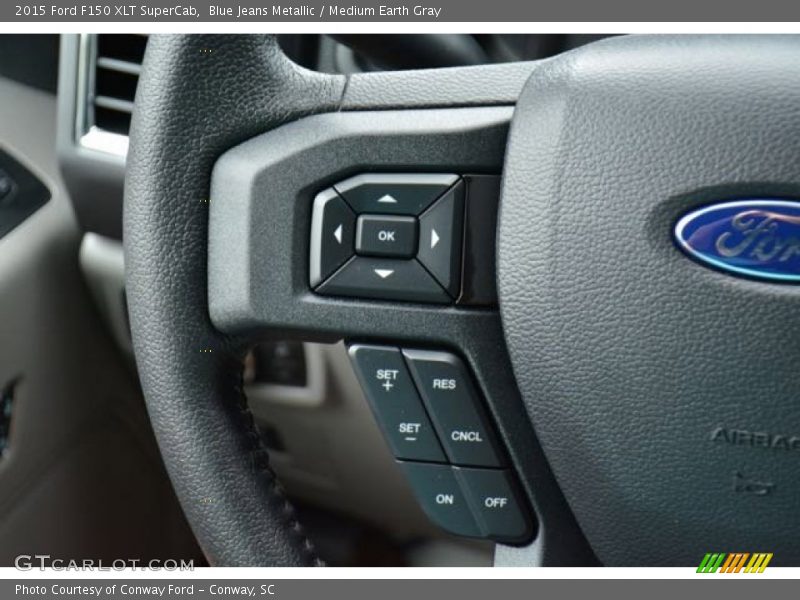 Blue Jeans Metallic / Medium Earth Gray 2015 Ford F150 XLT SuperCab