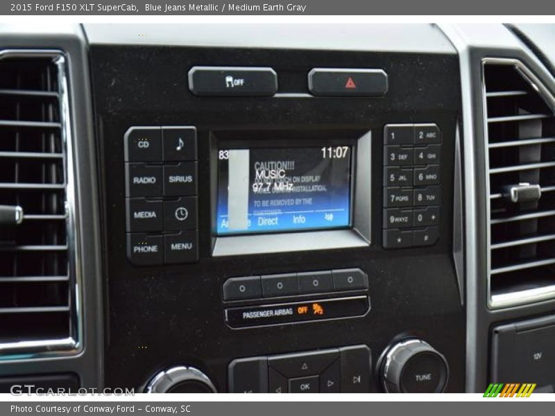 Blue Jeans Metallic / Medium Earth Gray 2015 Ford F150 XLT SuperCab