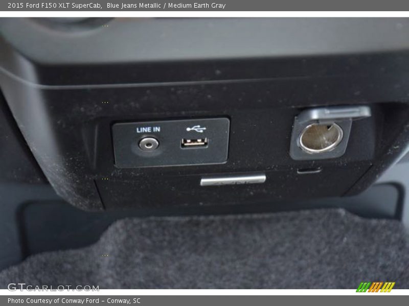 Blue Jeans Metallic / Medium Earth Gray 2015 Ford F150 XLT SuperCab