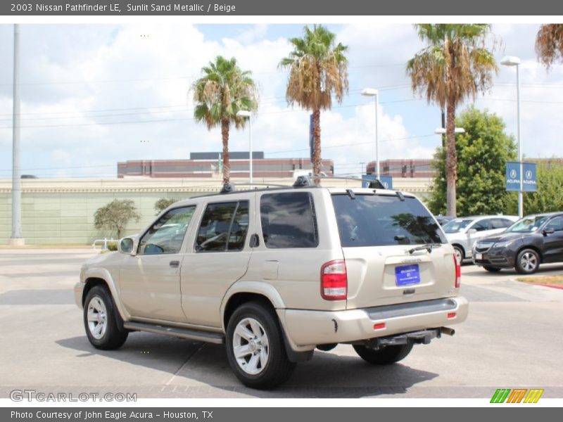Sunlit Sand Metallic / Beige 2003 Nissan Pathfinder LE