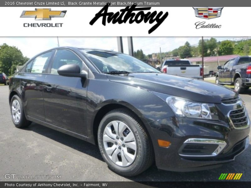 Black Granite Metallic / Jet Black/Medium Titanium 2016 Chevrolet Cruze Limited LS