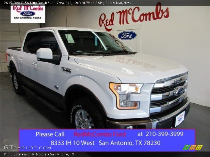 Oxford White / King Ranch Java/Mesa 2015 Ford F150 King Ranch SuperCrew 4x4