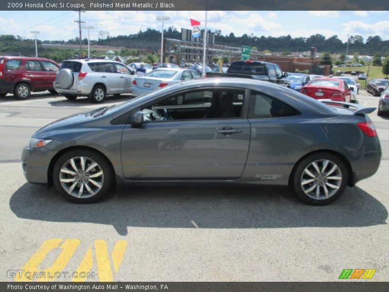 Polished Metal Metallic / Black 2009 Honda Civic Si Coupe