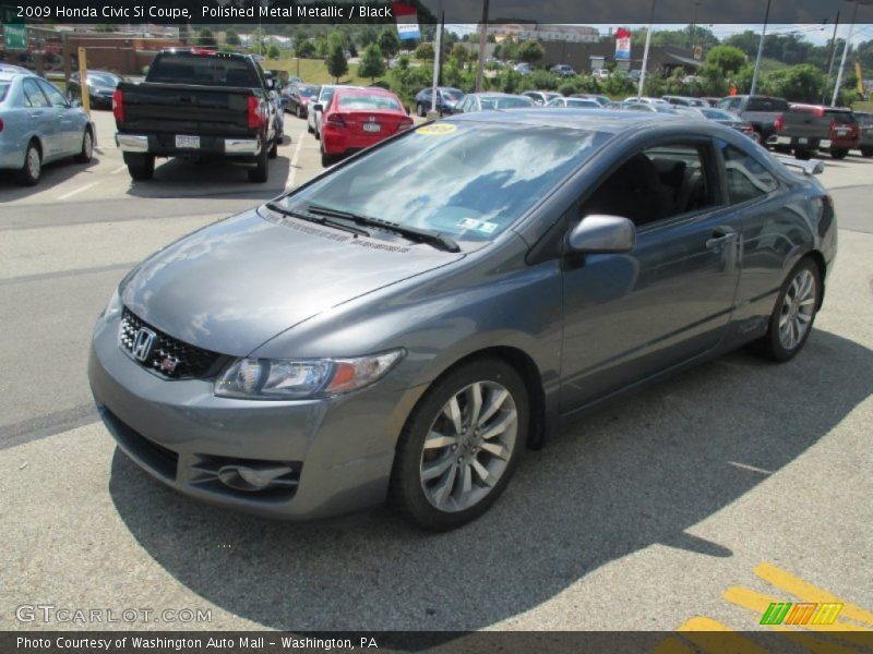 Polished Metal Metallic / Black 2009 Honda Civic Si Coupe