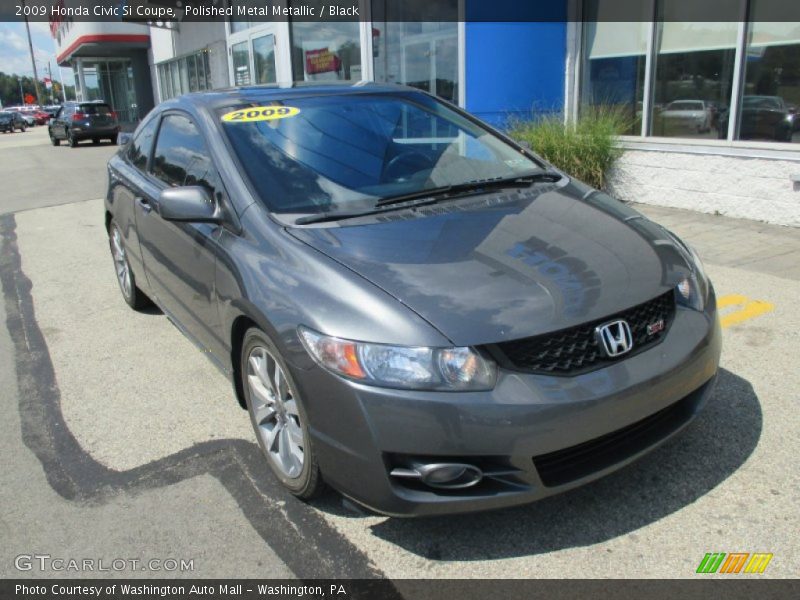 Polished Metal Metallic / Black 2009 Honda Civic Si Coupe