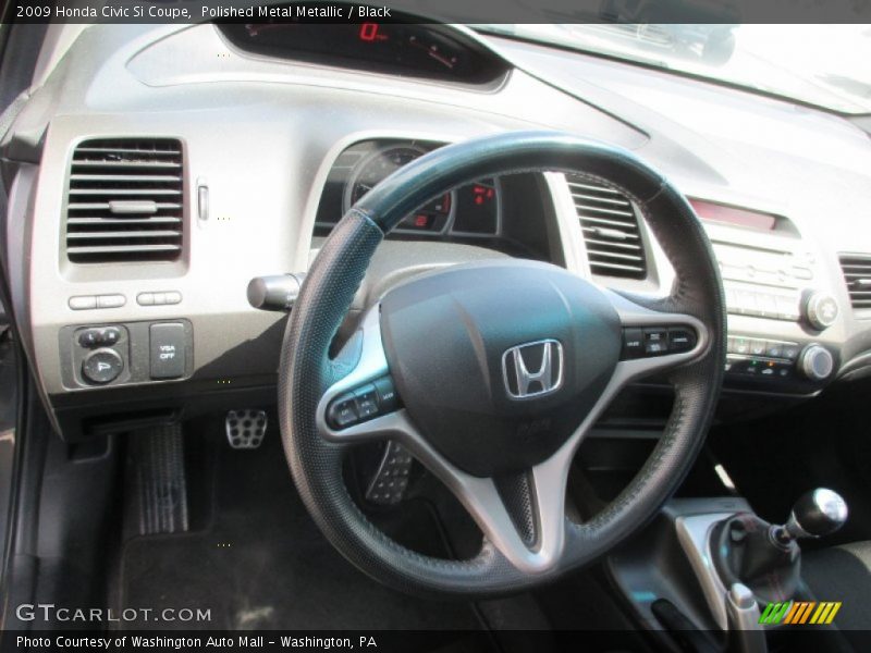 Polished Metal Metallic / Black 2009 Honda Civic Si Coupe