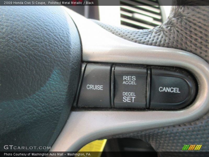 Polished Metal Metallic / Black 2009 Honda Civic Si Coupe