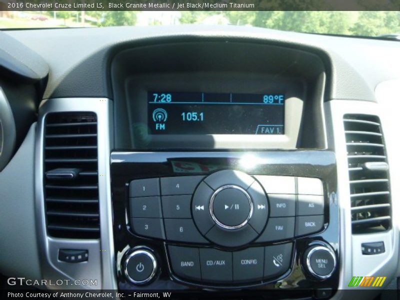Black Granite Metallic / Jet Black/Medium Titanium 2016 Chevrolet Cruze Limited LS