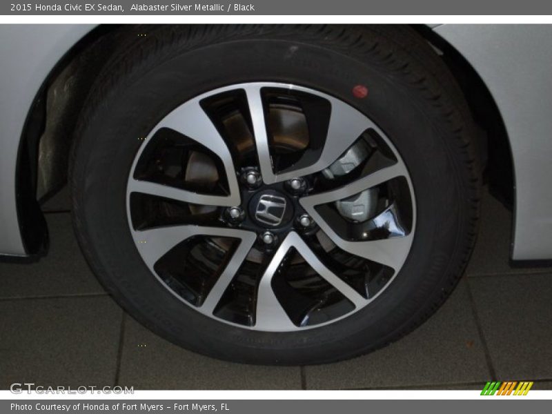 Alabaster Silver Metallic / Black 2015 Honda Civic EX Sedan