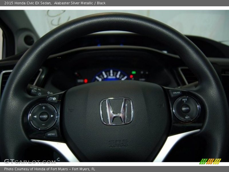 Alabaster Silver Metallic / Black 2015 Honda Civic EX Sedan